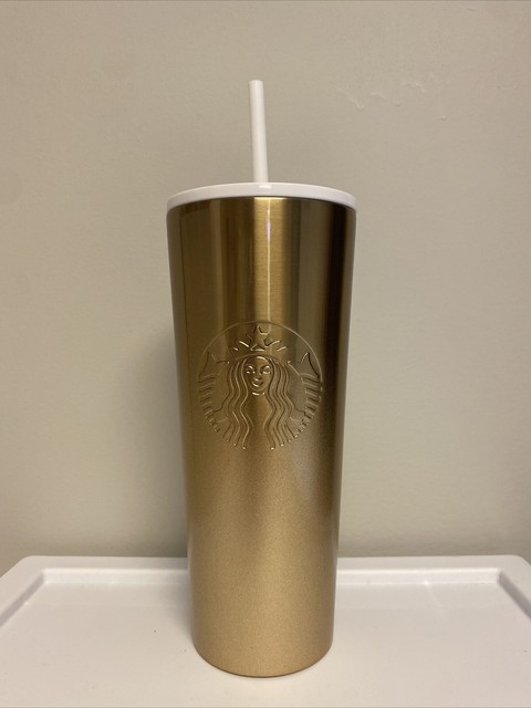 Starbucks dark gold stainless steel cold cup tumbler 24 oz Outlet