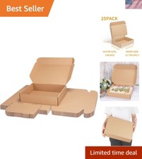 Versatile Brown Shipping Boxes  13x10x3 Inch  25 Pack for Gifts  Business