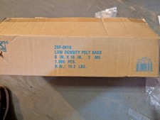 LK 20F-0818 8" x 18" Low Density Poly Bags 1000ct 2.0 mil thick Elkay plastic
