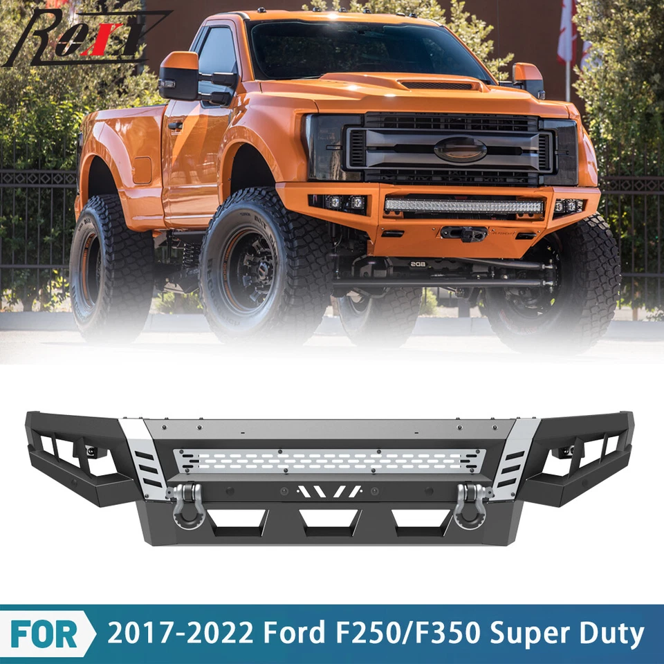 Parachoques delantero/trasero de acero con recubrimiento en polvo para Ford F250/F350 Super Duty 2017-2022 Foto 4 de 4