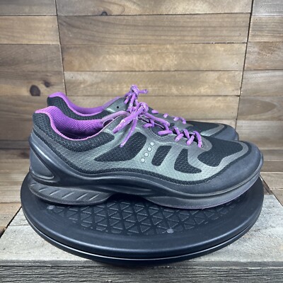 Ecco Biom Natural Motion Womens Sz 8 Black/Purple Comfort Trail Shoes eur 39