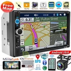 7'' Double 2Din Android 12 Car Radio GPS WIFI BT Carplay Touch Screen Stereo+Cam