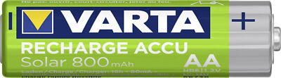 12X Varta AA 800mAH 1.2V Solar Rechargeable Battery Mignon NiMh 56736 Bulk
