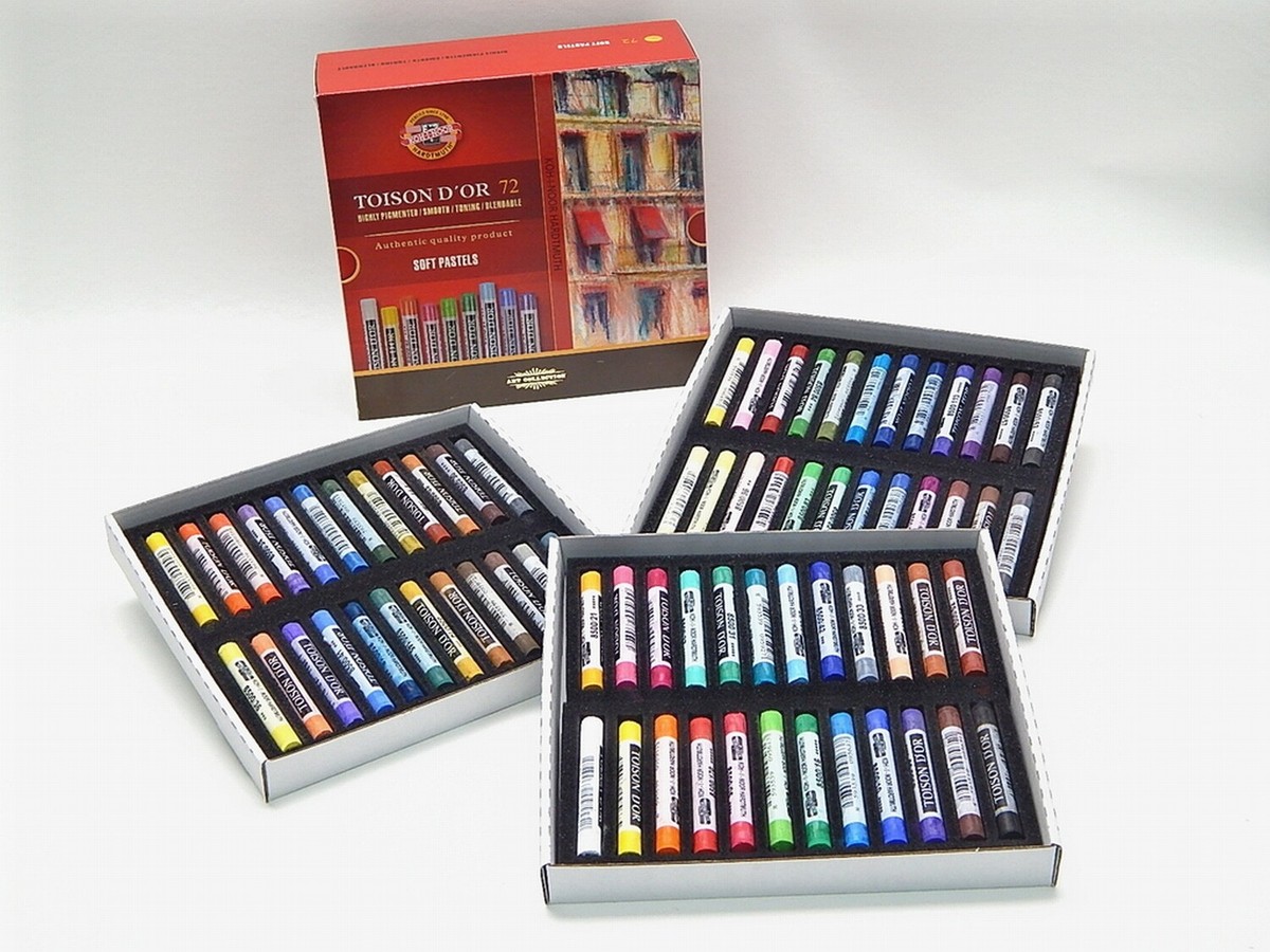 Dry Soft Round PASTEL Set 24-72 Colors KOH-I-NOOR Toison 8517 8516