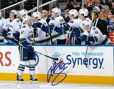 Vancouver Canucks Sven Baertschi Autographed Signed 8x10 NHL Photo COA AA