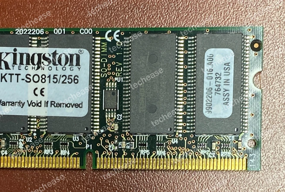 256MB PC100 100 MHz 144-pin SODIMM Laptop SDRAM - tested, Lot of 2 - Image 2 of 4