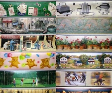 Vintage Wallpaper Border Selection Single 5yd Rolls Vinyl Buy 2 or More Get 10%