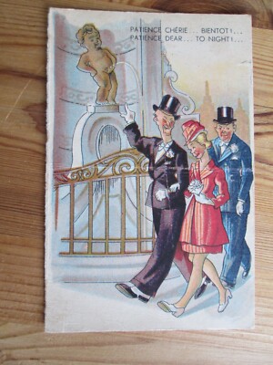 Comic Postkarte ''Geduld Dear .... To Night ! ....'' Unbespielt