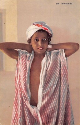 North Africa ethnic Arab nude male original vintage 1910s Rare Real