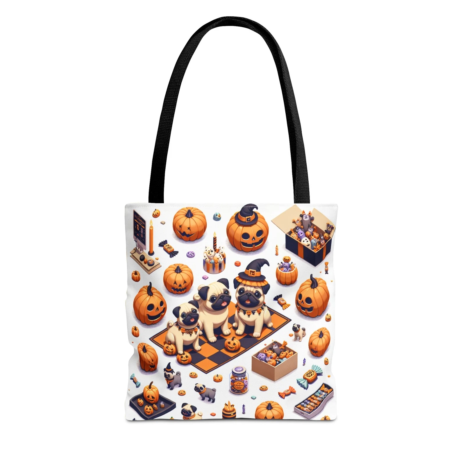 Halloween and Pugs Tote Bag