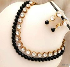 JD Indian Traditional Ethnic Bollywood Kundan Pearl Necklace Bridal Jewelry Set