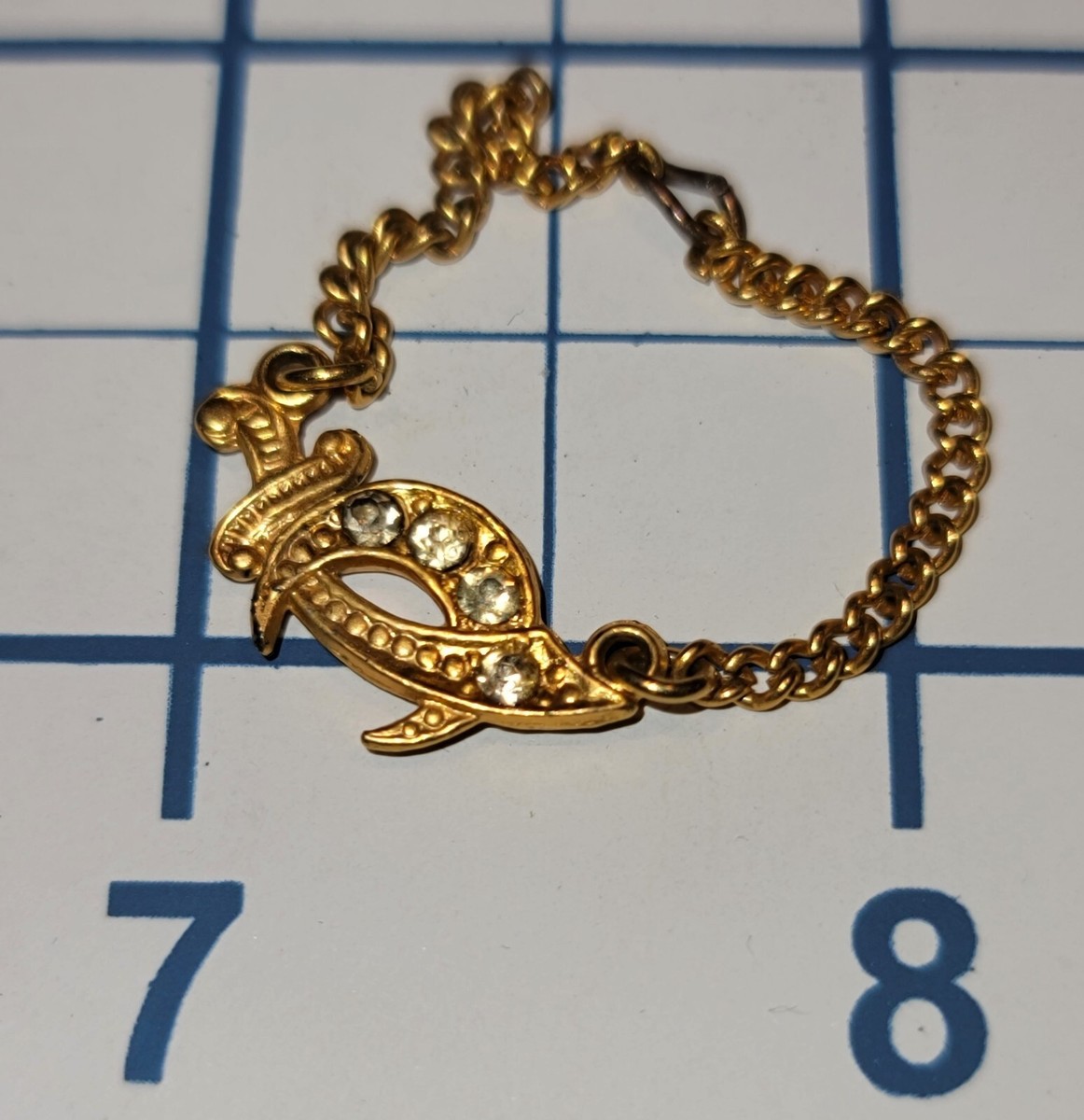 アクセサリー 1900's/freemason/sword chain MASONIC Antique Regalia 5 Sword Hanging CHAINS + 6 Knights