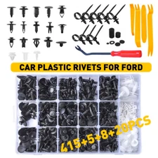 415pc Plastic Rivets Fastener Car Fender Bumper Push Pin Clip+Free Remover Tool
