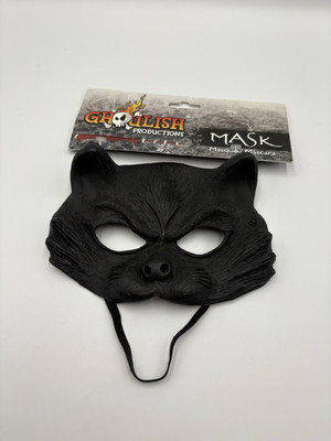 Brandneu mit Etikett Ghoulish Productions Gummi Latex Halbmaske Katze Katze Horror Halloween
