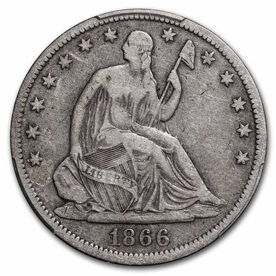 1866-S Liberty Seated Half Dollar VF-20 PCGS (No Motto) | eBay