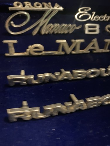 VINT METAL CAR / TRUCK EMBLEM LOT USE DISPLAY CADILLAC FORD CHEVY DODGE MOPAR - Picture 3 of 15