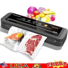 High Power Vacuum Sealer 80kPa Suction One-Touch Operation W/ Built-In Cutter US