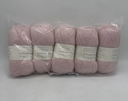 biches buches le petite 100% Organic cotton 100g Light Pink Rose 5 Pack Lot