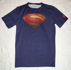 NICE Under Armour Alter Ego Superman Man of Steel Compression Shirt XL 1246520