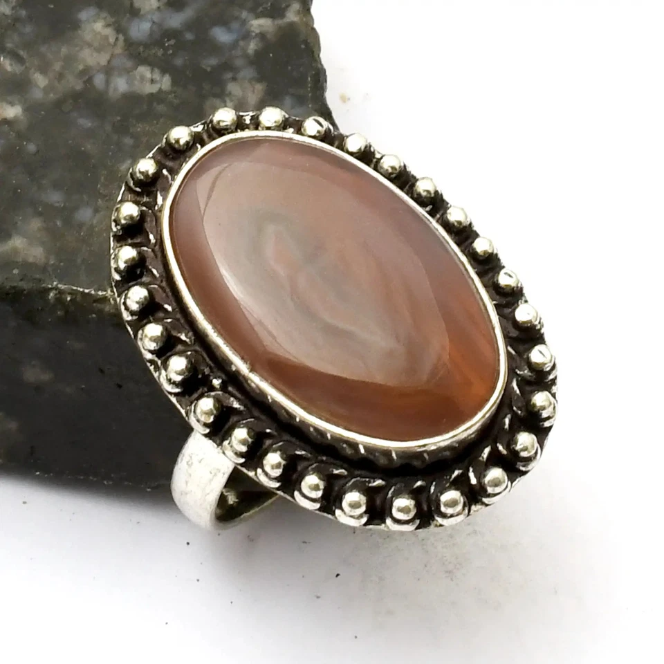 Kaiserlicher Jaspis Edelstein ethnischer handgefertigter Ring Schmuck Geschenk US-Größe - 9,25 AR 33366