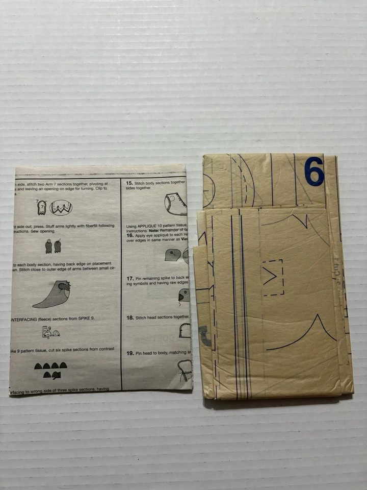 McCall’s Crafts Sewing Pattern M7553 Dinosaur Toys And Quilt - Image 3 of 3