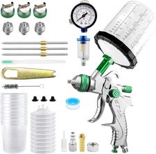Hvlp Air Paint Spray Gun Kit For Automotive Car Auto Primer 1.41.72.0mm Nozzle