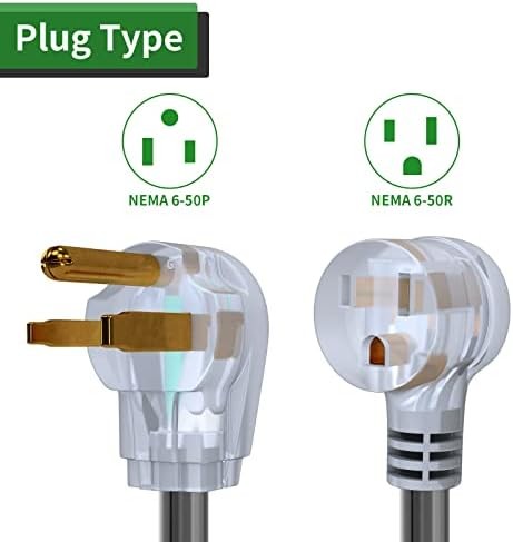 250V 20ft Welder Extension Cord Heavy Duty 8AWG NEMA 6-50 STW