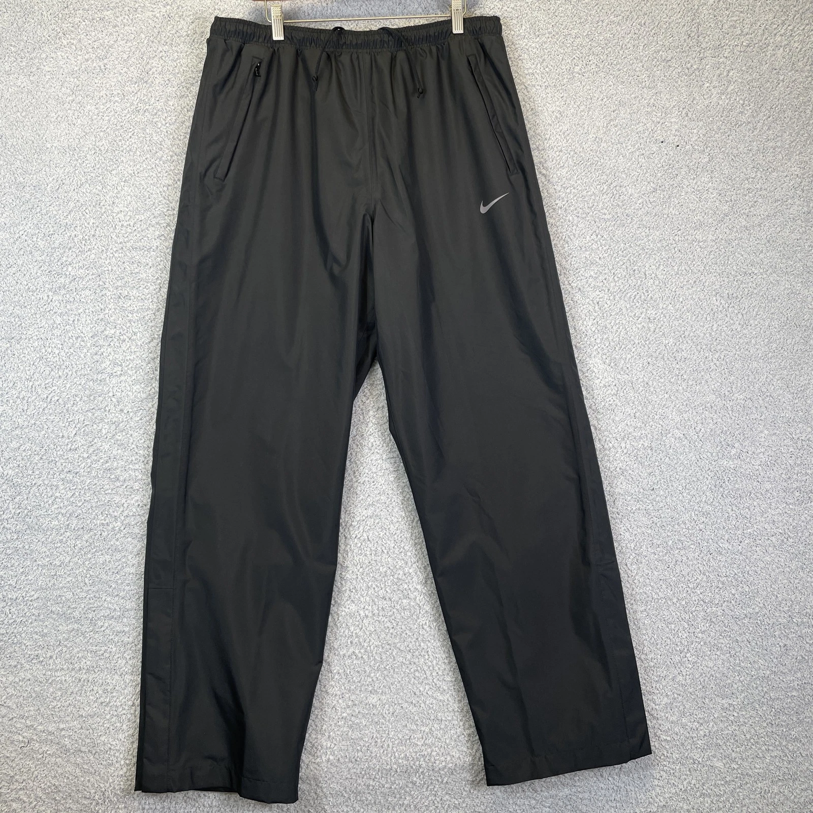 Nike Golf Storm-FIT Men's Black Activewear Rain Pants Size XL Ankle Zip Wind