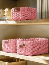 Woven Storage Basket Set (3pcs S+M+L) – Decorative Organizer for Home & Gifts