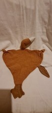 Doudou Plat Oie LÉONIE Lange Coton Bio TBE