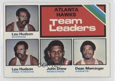 1975-76 Topps Team Leaders Lou Hudson John Drew Dean Meminger #116 HOF 0f2i