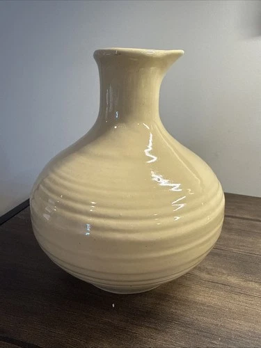 Vintage BAUER  Pottery Monterey California Pitcher/Vase Yellow READ