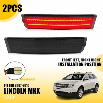 For 2007-2010 Lincoln MKX Smoked Red LED Rear Side Marker Lights 7A1Z15A201A EOA
