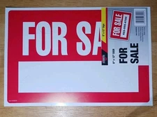 Set of 4 Cosco "For Sale" Plastic Signs - 8" x 12" -New!