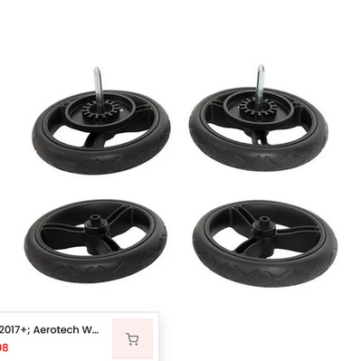 Aerotech Räder SET 2 Vorder- + 2 Hinterräder für Mountain Buggy Duet ab Bj.2017