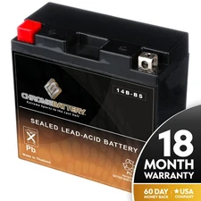 YT14B-BS Motorcycle Battery for Yamaha 1100cc XVS1100 V-Star All 1999-2010