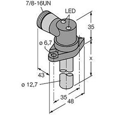 1 pc TURCK BI2-CRS524-ADZ30X2-B1131/S34 Sensor, Cylinder, 2 mm, 20 to 250 VAC/V