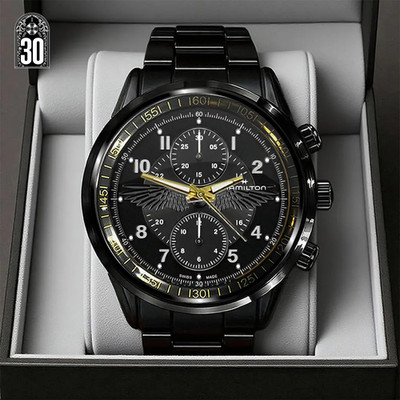 Resident Evil Requiem x Leon Scott Kennedy Black Stainless Steel Watch
