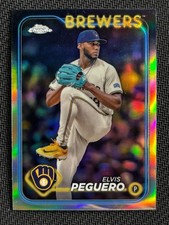 2024 Topps Chrome Update Series - Elvis Peguero #USC63 Refractor Brewers