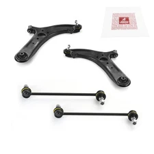 Front Lower Control Arm & Front Sway Bar Link Kit Fits 2012-2017 Hyundai Accent