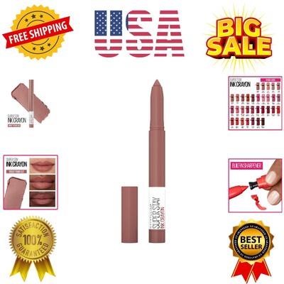 Super Stay Ink Crayon Lipstick Makeup, Precision Tip Matte Lip Crayon with Bu...