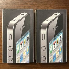TWO Original Apple iPhone 4 EMPTY BOXES NO PHONE Black 16GB