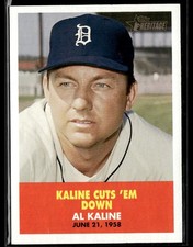 2007 Topps Heritage #FB1 Al Kaline Flashbacks Tigers Baseball Card 2002M