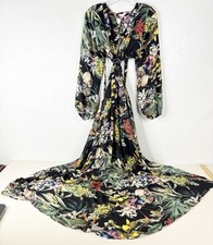 Fashion Nova Large-Class To The Maxi-Dress Sexy Lace Up Back Floral NWT