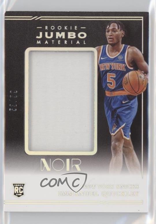 2020 Panini Noir Rookie Jumbo Material 53/99 Immanuel Quickley #RJM-IMQ RC s3g