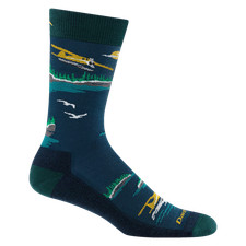 Darn Tough 6120 Midnight Men's Float Boat Crew Lightweight Lifestyle Sock Fun
