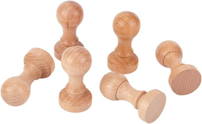 Holzstempelgriffe Set 6 Stück 30mm rund DIY Scrapbooking Basteln Creations