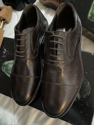 14 Vintage Foundry Cuoio Vero- 8M- Brown Cap Toe Leather Oxford Dress