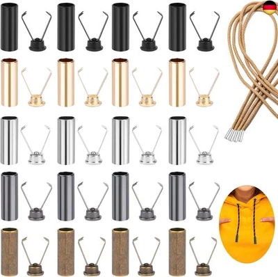 MARKE MAXMOC 5 Farben Kordelenden Metall, 20 Stück Kordelstopper Metall,