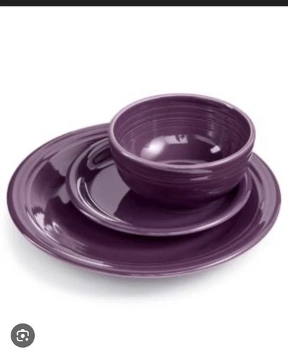Fiesta Mulberry Ceramic 3-Piece Bistro Dinner Set